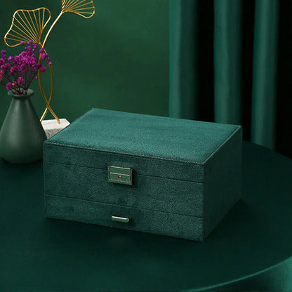 3 Layer Grey Jewellery Box Organizer Rings Necklaces Jewellry Storage Case Box Angel Wishes