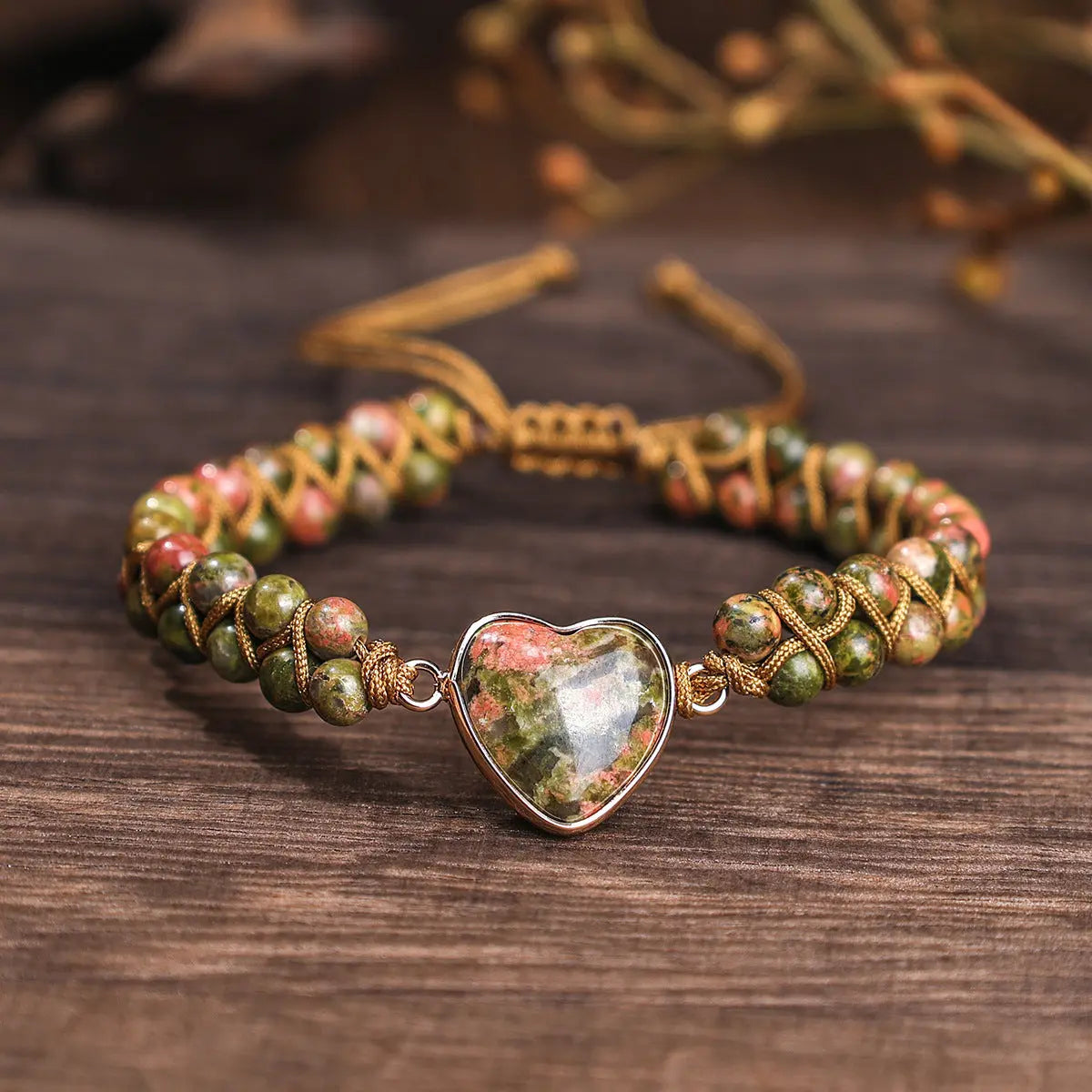 Natural Stone Bracelet Lapis Lazuli Pattern Double-row Braided Bracelet Angel Wishes