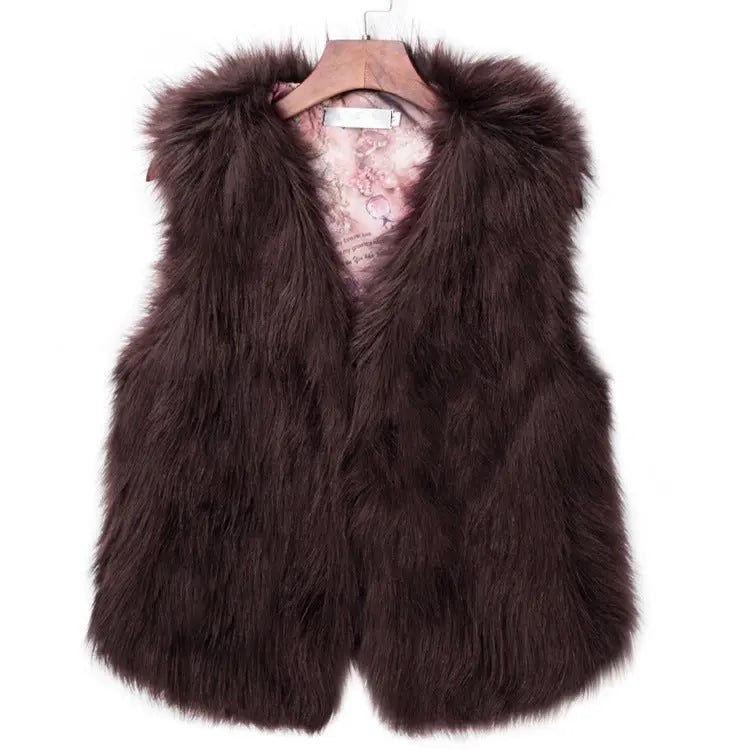 Winter Wool Fur Vest Warm Vest Angel Wishes