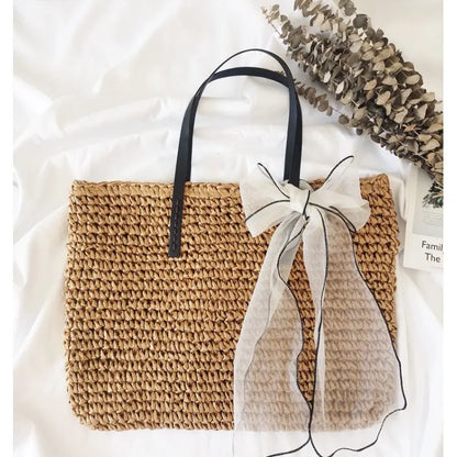 New Seaside Holiday Woven Bag Portable Angel Wishes