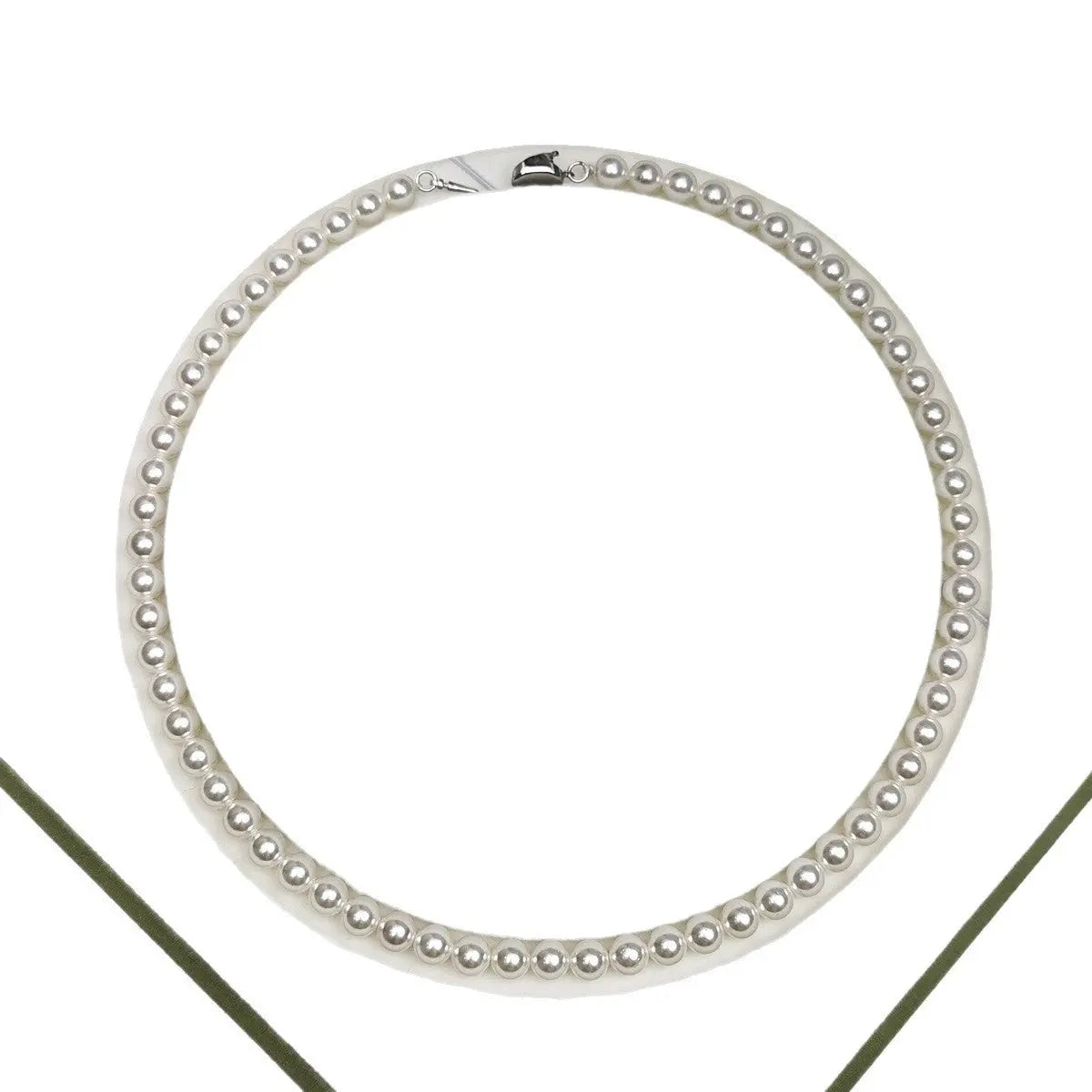925 Silver Ingot Buckle Strong Light High Quality Shell Pearls Australian White Necklace Angel Wishes