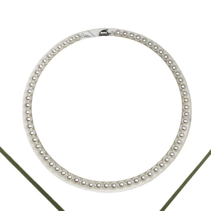 925 Silver Ingot Buckle Strong Light High Quality Shell Pearls Australian White Necklace Angel Wishes