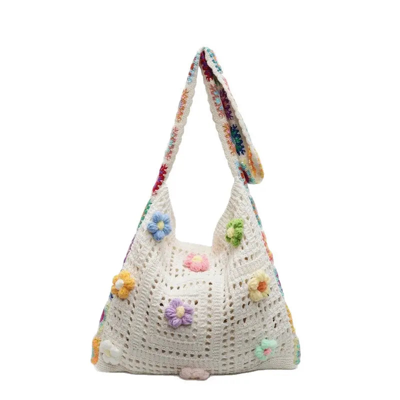 Large Capacity Knitted Shoulder Bag Angel Wishes