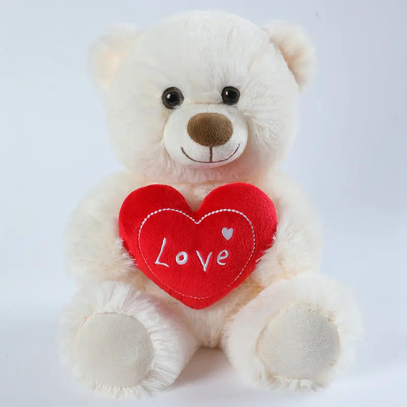 Cute Heart-hugging Teddy Bear Doll Plush Toys Angel Wishes