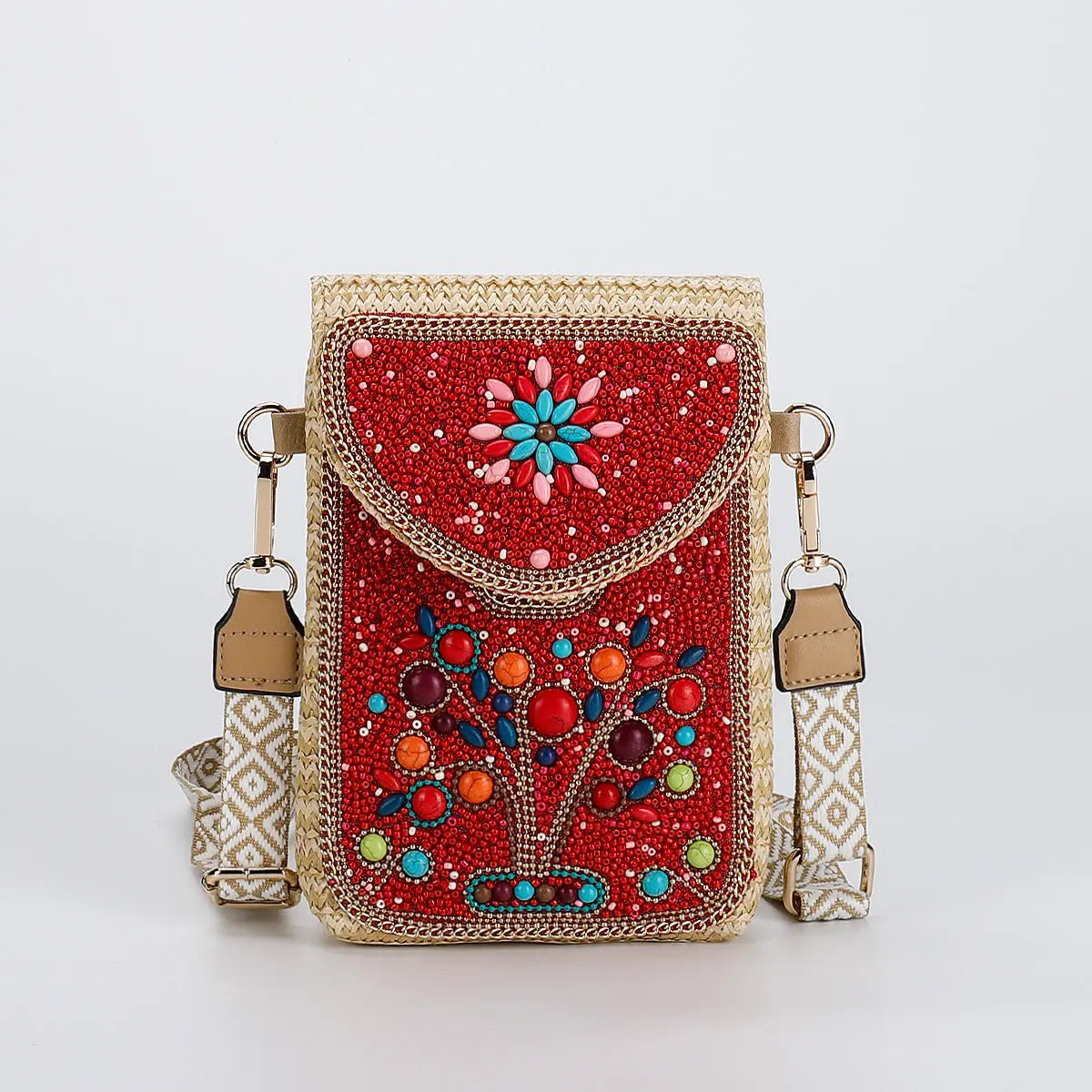 Rice Bead Woven Women's Shoulder Bag Angel Wishes