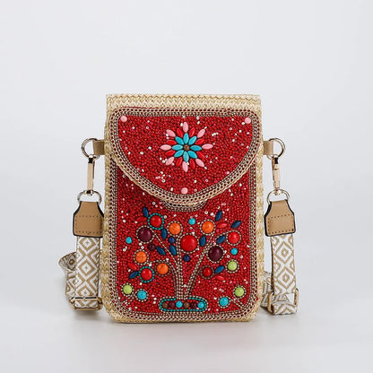 Rice Bead Woven Women's Shoulder Bag Angel Wishes