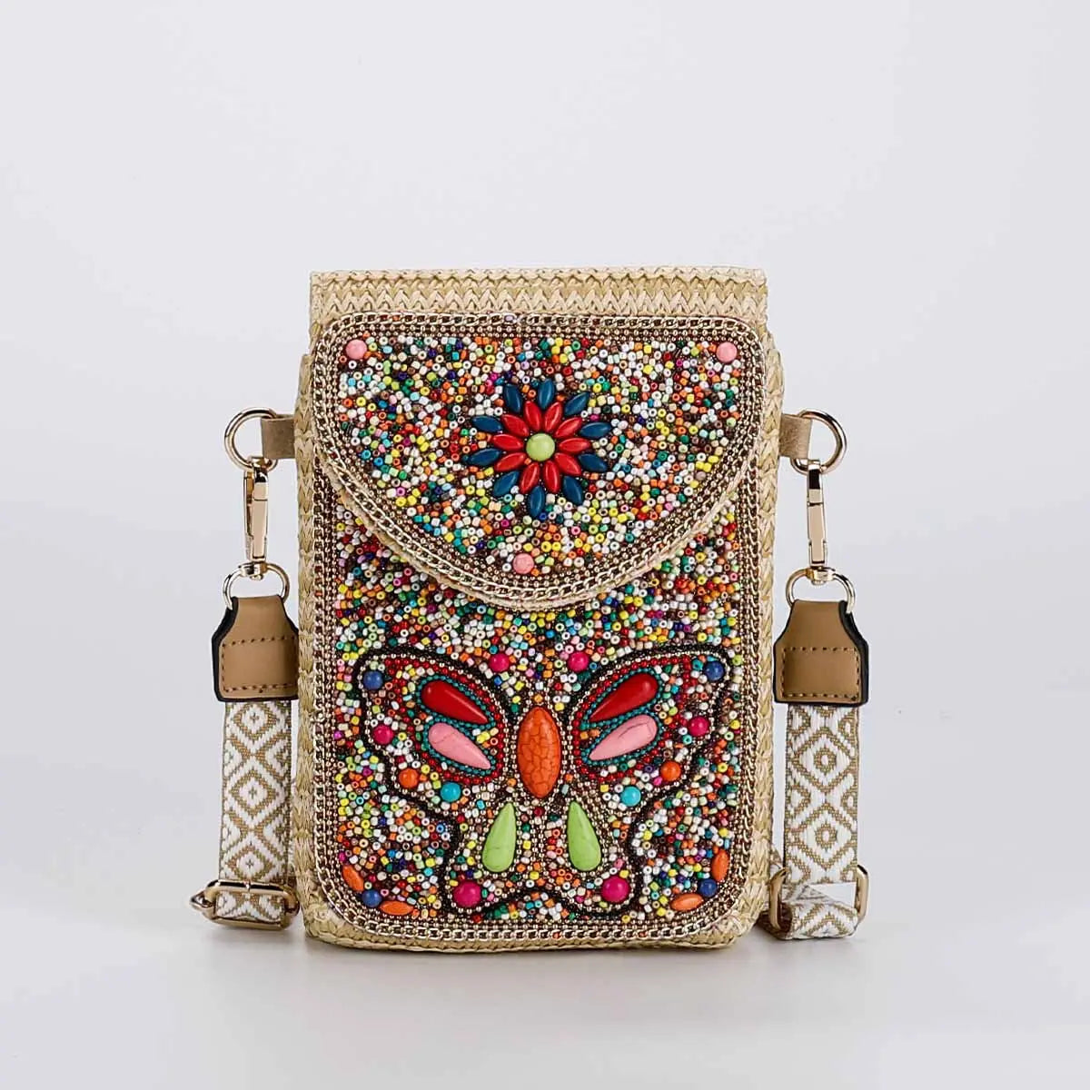 Rice Bead Woven Women's Shoulder Bag Angel Wishes