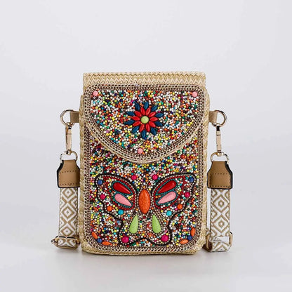 Rice Bead Woven Women's Shoulder Bag Angel Wishes