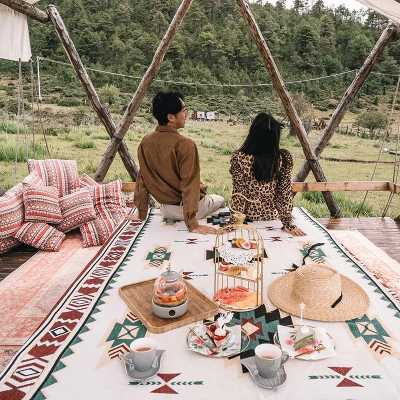 Wind Camping Rugs Outdoor Picnic Blanket Nap Blanket Bohemian Nap Blanket Angel Wishes
