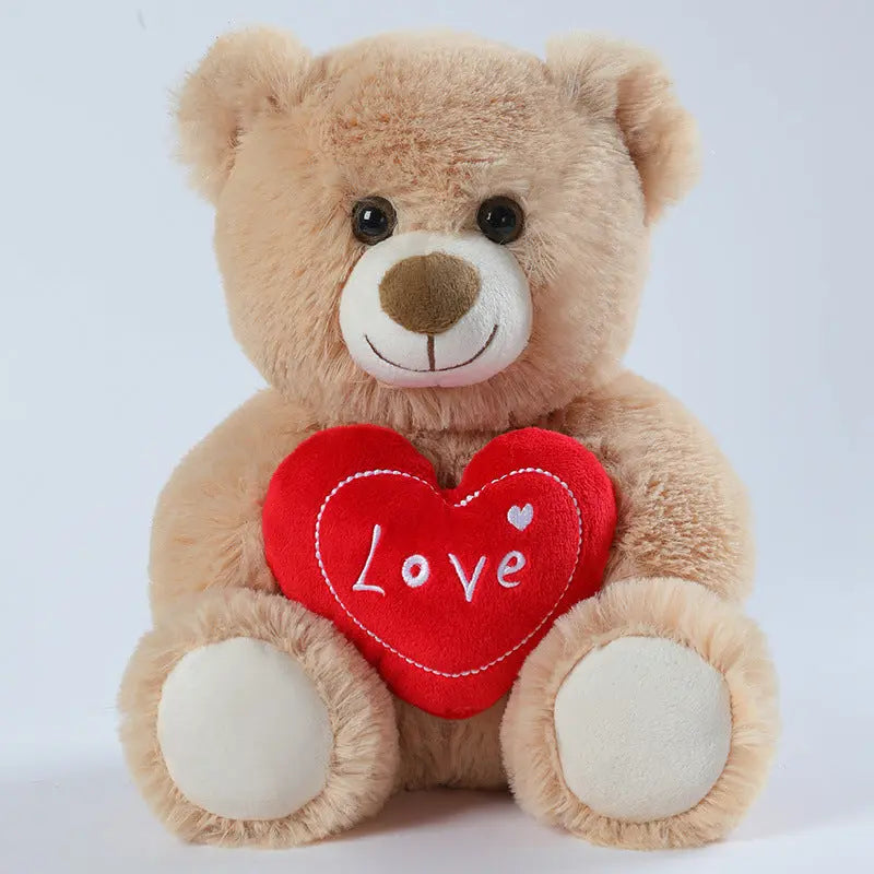 Cute Heart-hugging Teddy Bear Doll Plush Toys Angel Wishes
