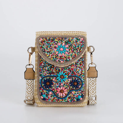 Rice Bead Woven Women's Shoulder Bag Angel Wishes