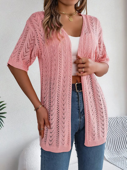 Women's Hollow Knitted Sun Protection Shirt Angel Wishes