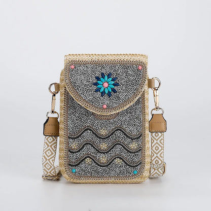 Rice Bead Woven Women's Shoulder Bag Angel Wishes