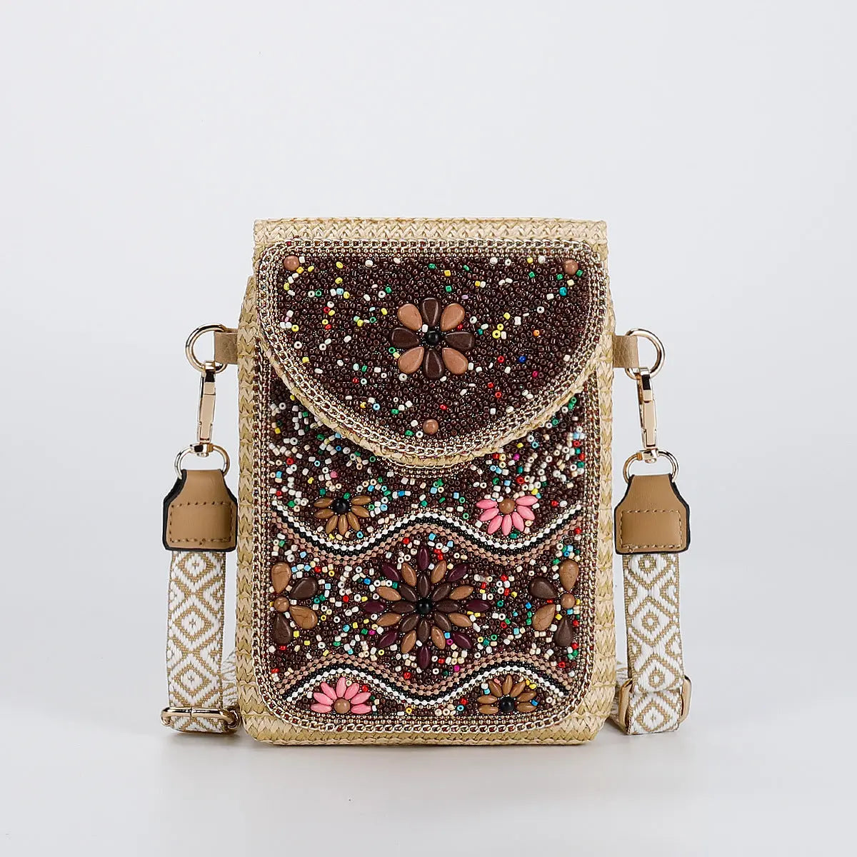 Rice Bead Woven Women's Shoulder Bag Angel Wishes