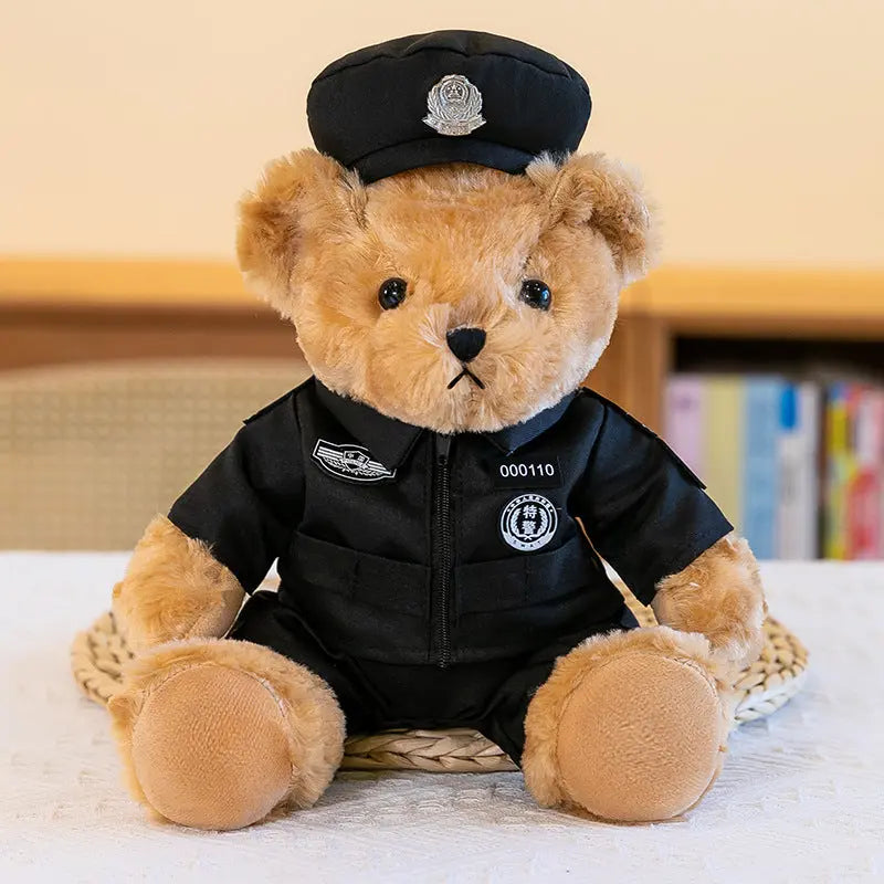 Fire Bear Police Teddy Doll Plush Toys Angel Wishes