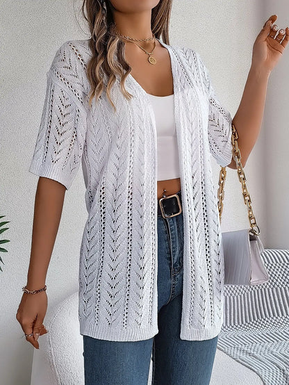 Women's Hollow Knitted Sun Protection Shirt Angel Wishes