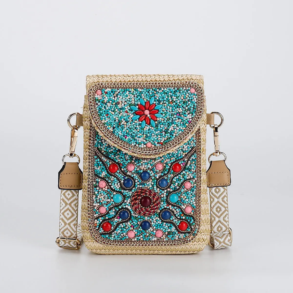 Rice Bead Woven Women's Shoulder Bag Angel Wishes