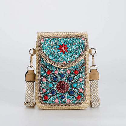 Rice Bead Woven Women's Shoulder Bag Angel Wishes