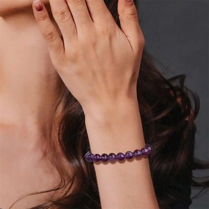 Birthday Card Unisex Natural Stone Bracelet Elastic String Bracelet Angel Wishes