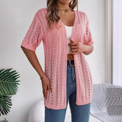 Women's Hollow Knitted Sun Protection Shirt Angel Wishes