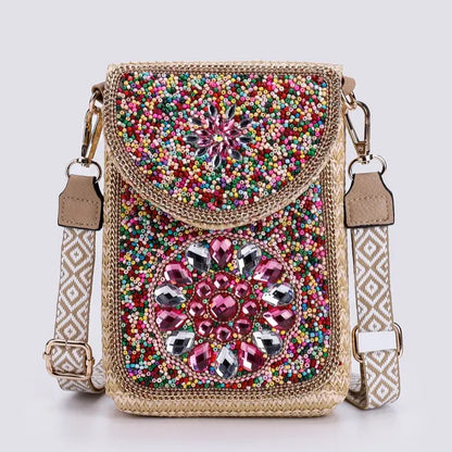 Rice Bead Woven Women's Shoulder Bag Angel Wishes