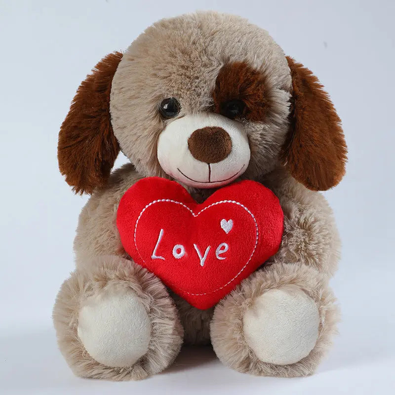 Cute Heart-hugging Teddy Bear Doll Plush Toys Angel Wishes