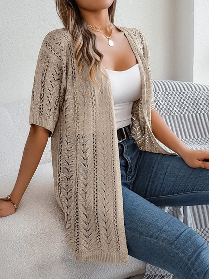 Women's Hollow Knitted Sun Protection Shirt Angel Wishes