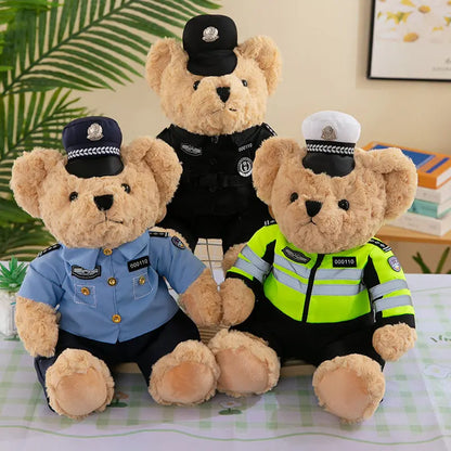 Fire Bear Police Teddy Doll Plush Toys Angel Wishes