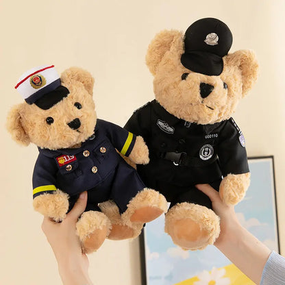 Fire Bear Police Teddy Doll Plush Toys Angel Wishes