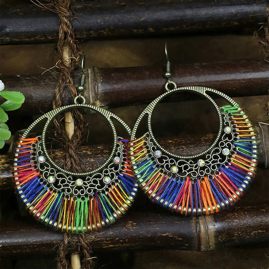 Handmade Woven Hollowed Earrings Angel Wishes