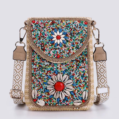 Rice Bead Woven Women's Shoulder Bag Angel Wishes