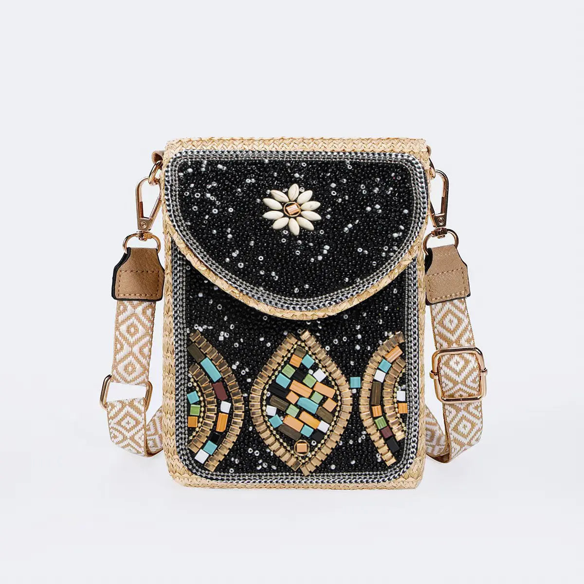 Rice Bead Woven Women's Shoulder Bag Angel Wishes