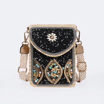 Rice Bead Woven Women's Shoulder Bag Angel Wishes