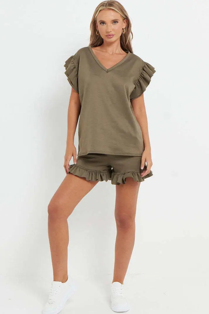 Top And Short 2 Piece Tracksuit Set Angel Wishes