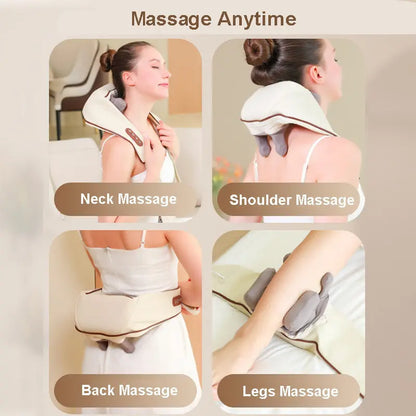 Electric Shoulder Back Neck Massager Shiatsu Body With Heat Kneading 2 Models UK Angel Wishes