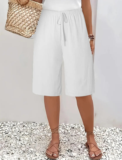 Casual Fashion Solid Colour or Cropped Shorts Angel Wishes