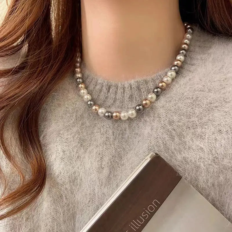 Coloured Glass Pearl Necklace - Angel Wishes