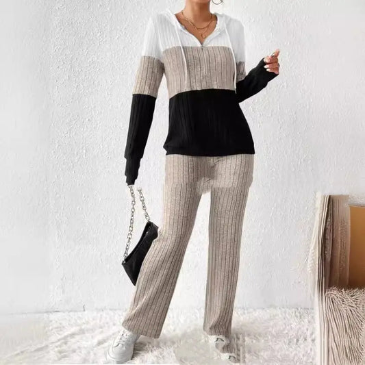 Hooded Zipper Trousers And Top Angel Wishes