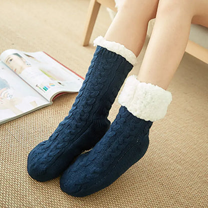 Winter Warm Knitted Plush Floor Socks Home Indoor Non-slip Carpet Socks For Men And Women Angel Wishes