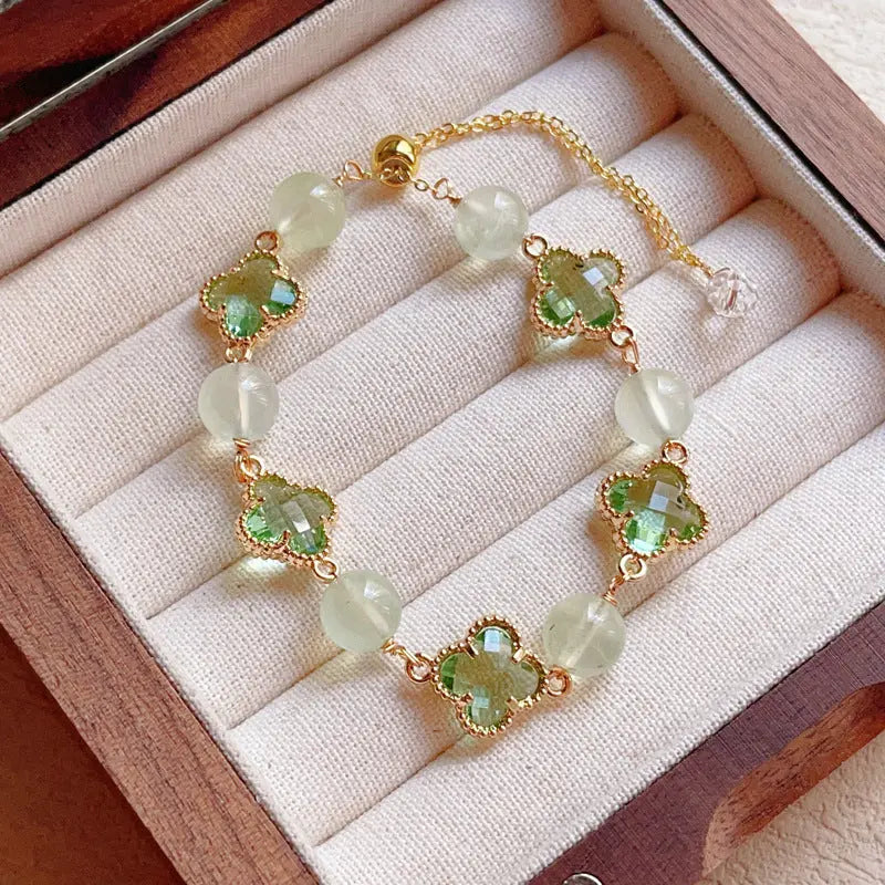 Natural Amethyst Citrine Alloy Bracelet Angel Wishes