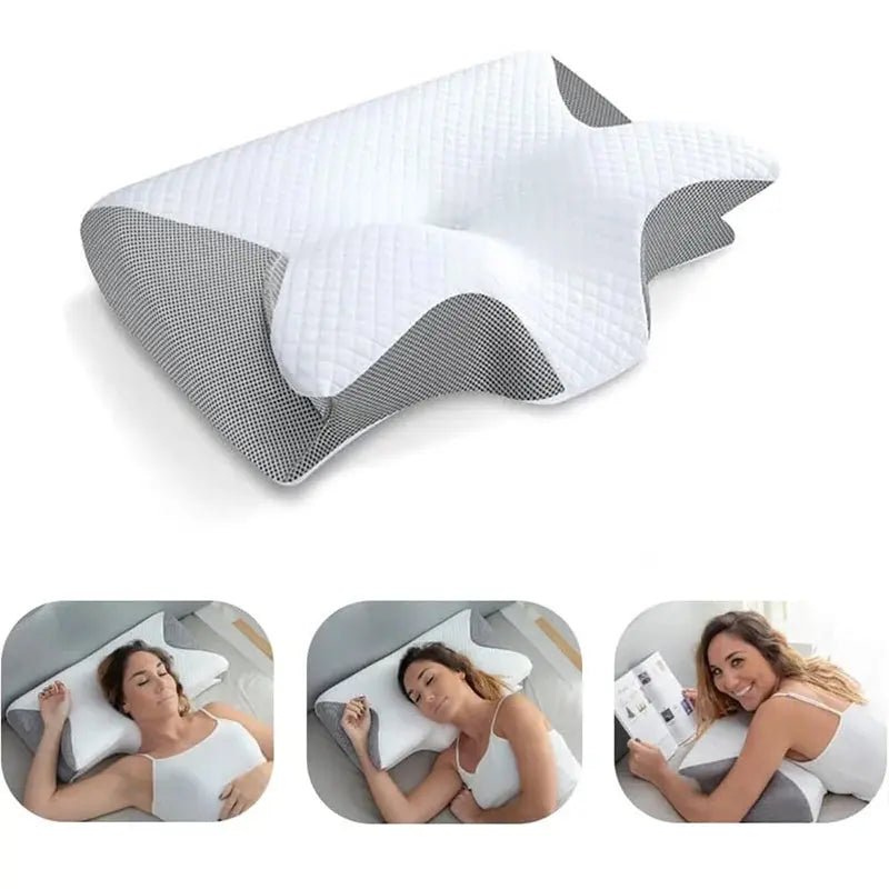 Memory Foam Cervical Pillow, 2 In 1 Ergonomic Contour Orthopedic Pillow For Neck Pain, Contoured Support Pillows,Neck Pillow Angel Wishes