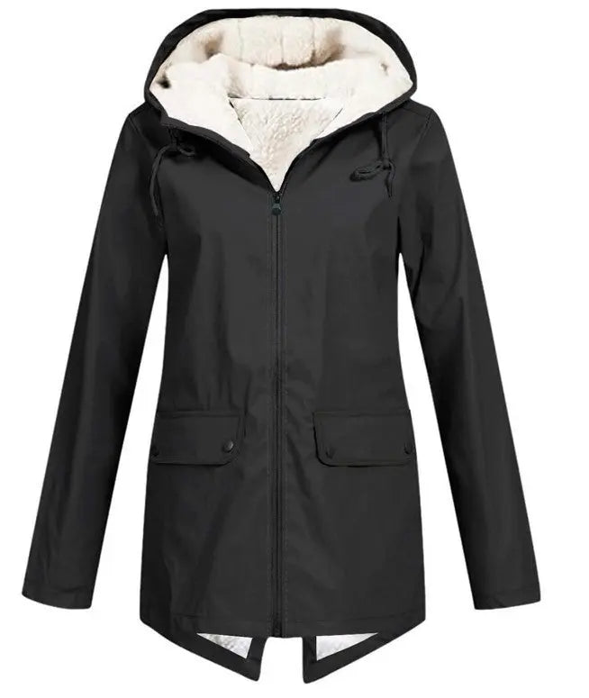 Shell Jacket European And American Autumn And Winter Outdoor Fleece Padded Coat Angel Wishes