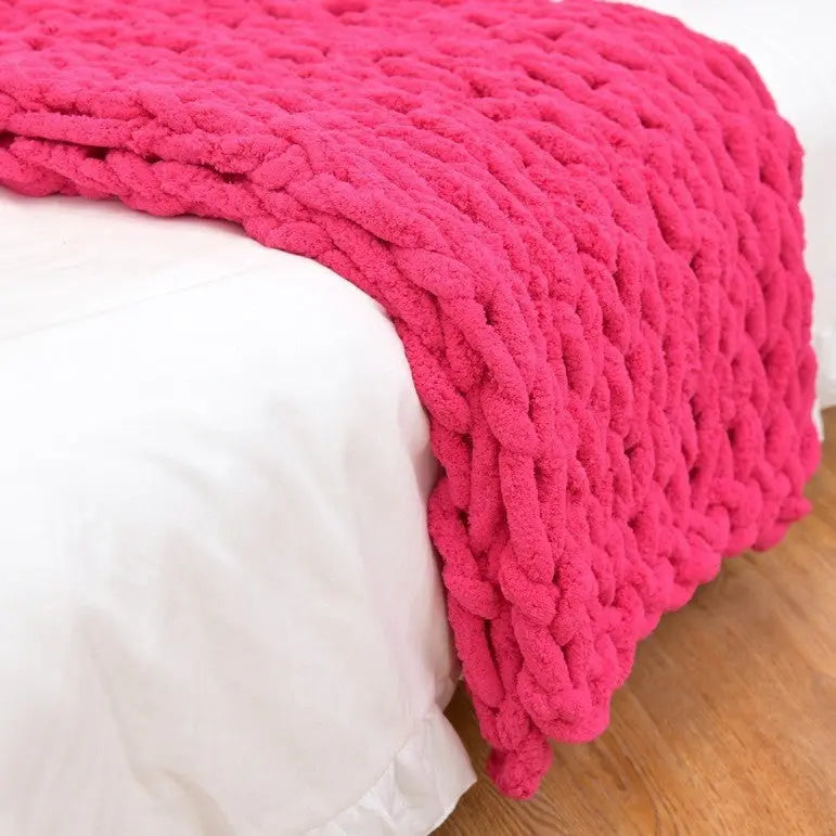 Handmade Coarse Yarn Woven Chenille Blanket Angel Wishes
