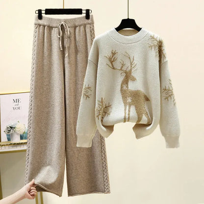 Sweater Was Thin And Versatile Casual Pants Two-piece Suit Angel Wishes