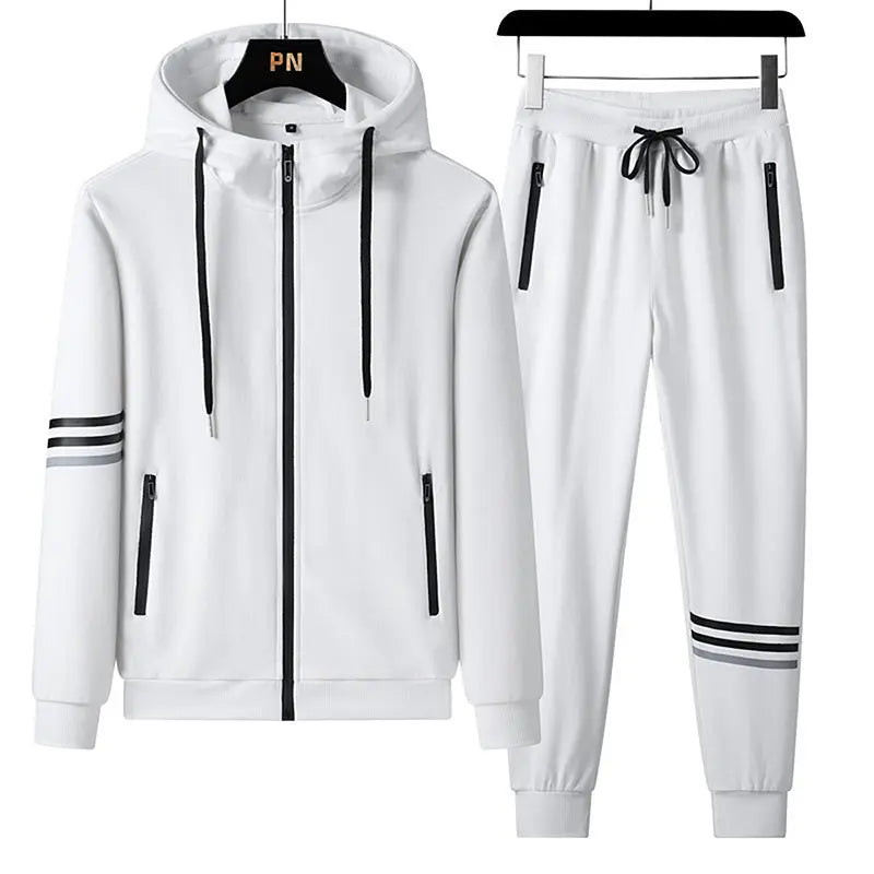 Men's Casual Sports Pure Cotton Hooded Sweater Trousers Two-piece Set Angel Wishes