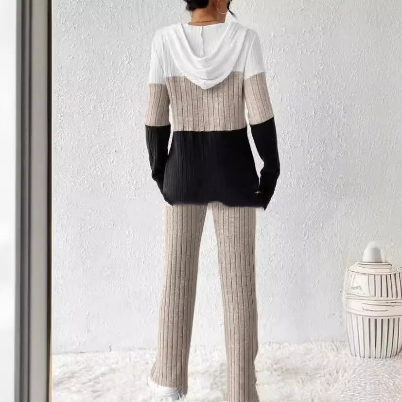 Hooded Zipper Trousers And Top Angel Wishes