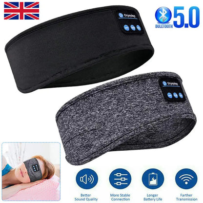 Wireless Bluetooth Headband Sleep Eye Mask Speaker Headphones Headset Sport Angel Wishes