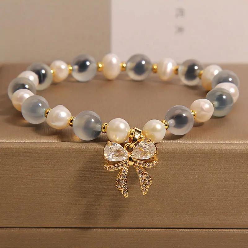 Natural Agate Bracelet For Women Angel Wishes