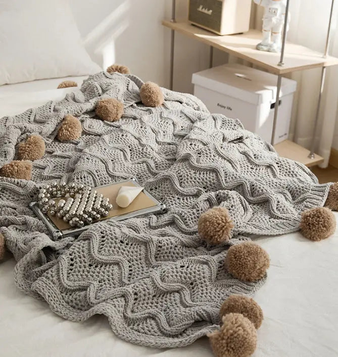 Fashion Nordic Living Room Knitted Blanket Angel Wishes