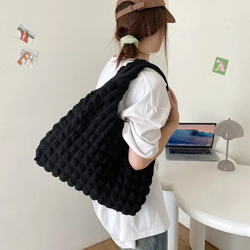Cute Pleated Shoulder Bags Angel Wishes